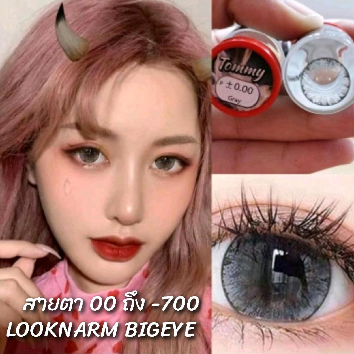 คอนแทกเลนส์ ฝาแดง ลายยอดนิยม อันดับต้นๆ Tommy Gray คอนแทคเลนส์ สายตาปกติ