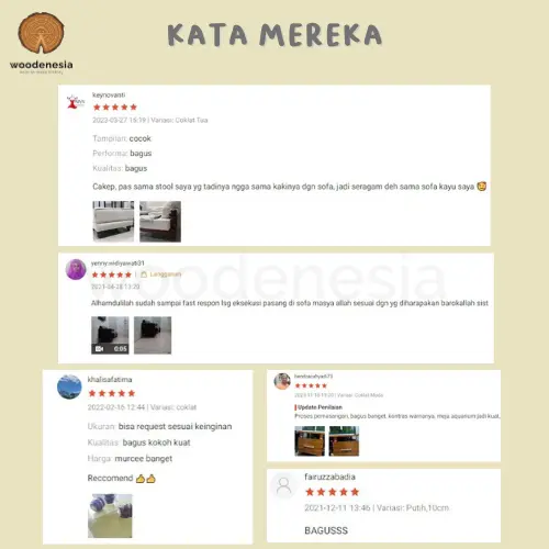 WOODENESIA Kaki kursi sofa kayu mahoni springbed dipan bahan bufet 6