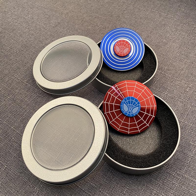 Product Introduction of Spider-Man Captain America Shield Fidget Spinner Metal Finger Spinner Toy for College Students Cool Stress Relief 3