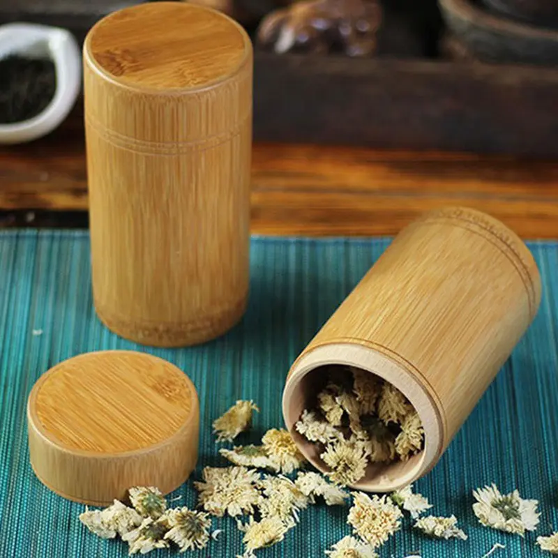 Hộp đựng lọ, Thủ Công tự nhiên, Thân Thiện với môi trường, Hộp đựng bằng tre, Hộp Sắp Xếp lon trà, Hộp đựng đồ 4