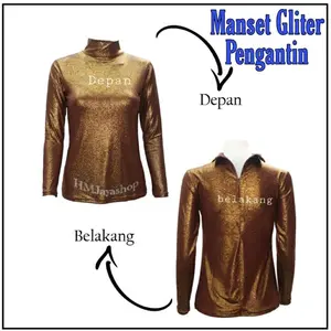 Best Seller Manset Jersey Korea Gliter Premium Inner Baju Atasan Wanita Dewasa Dalaman Kebaya Atasan Kaos Iner High Quality glitter kebaya pengantin Fit Nyaman Pendek Panjang Lembut Polos Melar Hitam