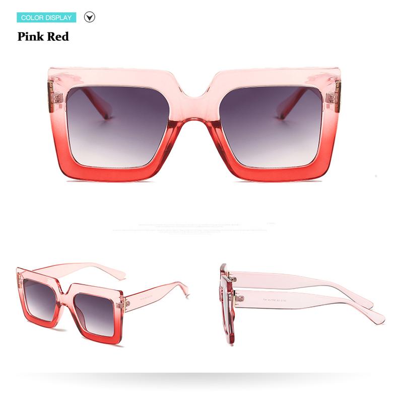 Product Introduction of Oversized Sunglasses Women Large Size Sunglasses Men Transparent Gradient Frame Vintage Big Retro Sun Glasses Female Male 9