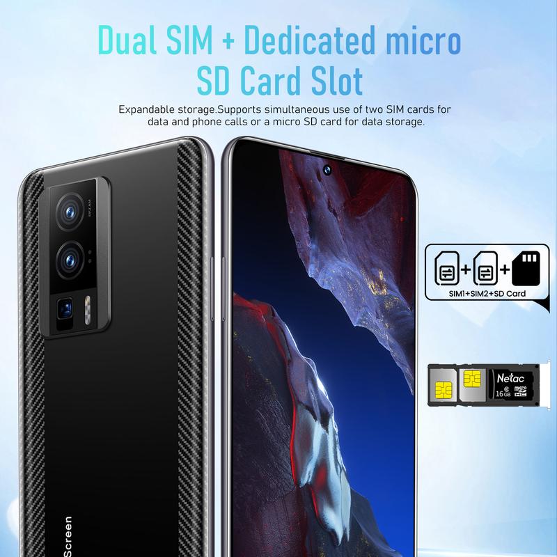 Product Introduction of F5 Pro mobile phone with a 7.2 inch Inch Inch Medium Hole Ultra Thin Screen 2+16G intelligent display Cellphone Smartphone 13