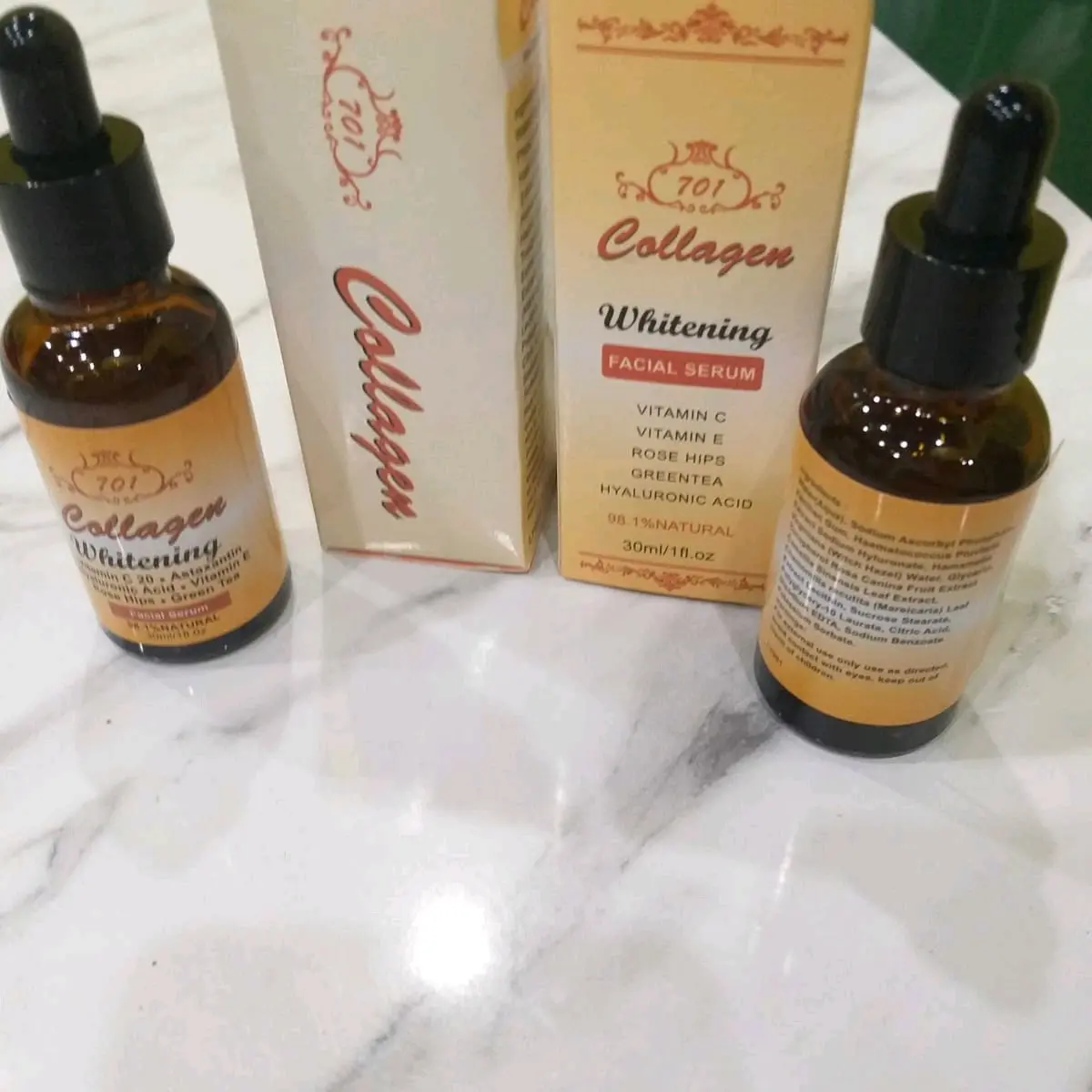 serum collagen 701 lusinan isi 12pcs Essence Perawatan Wajah Berjerawat Mencerahkan Mengencangkan