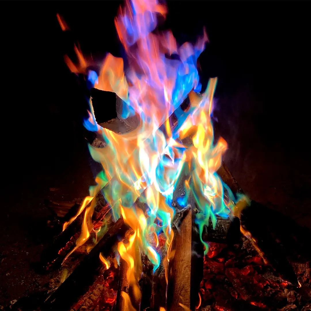 Colorful the Magic Flame Powder Party Festival Fireplace Supplies Outdoor Campfire Colorful Flame Color Changing Powder