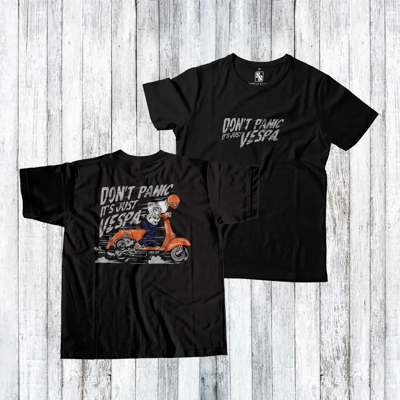 Kaos Vespa / Kaos Don't Panic it's Just Vespa / Kaos Vespa Racing 2