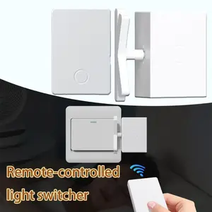 [Simulasi Jari Fisik] Lengan Robot Penekan Sakelar/Remote Control Lampu Otomatis/Tanpa Kabel untuk Rumah Cerdas
