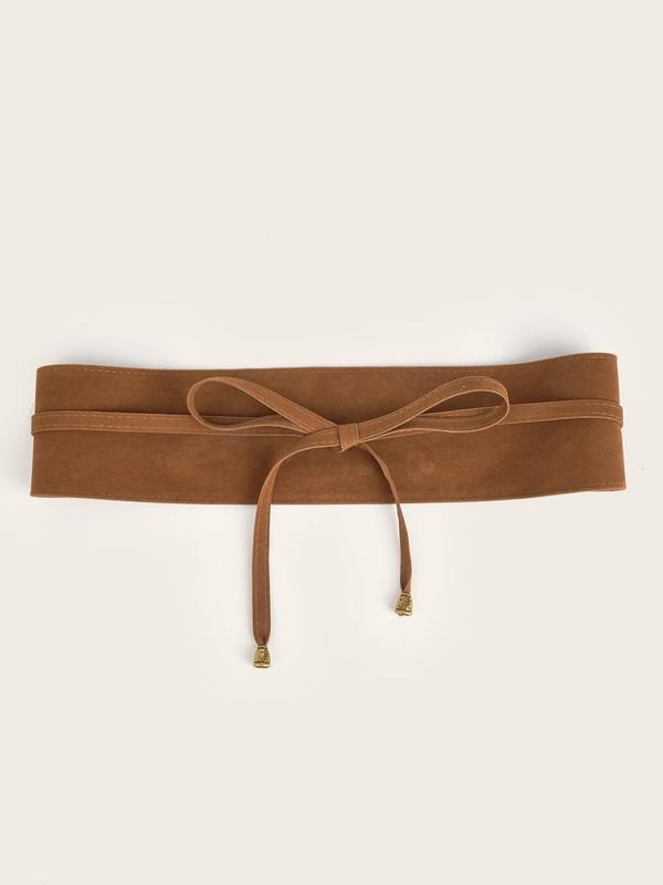 Women's Minimalist Elegant Bow Decor Wide Belt, Exquisite Trendy Waist Belt, Fashionable Clothes Accessories for Daily & Party Decoration 2