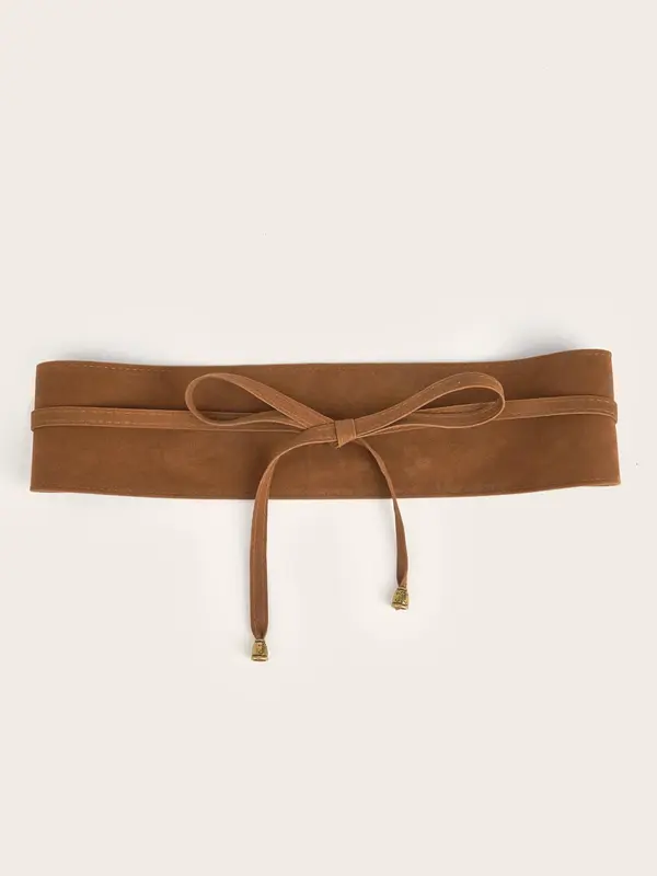 Women's Minimalist Elegant Bow Decor Wide Belt, Exquisite Trendy Waist Belt, Fashionable Clothes Accessories for Daily & Party Decoration 2