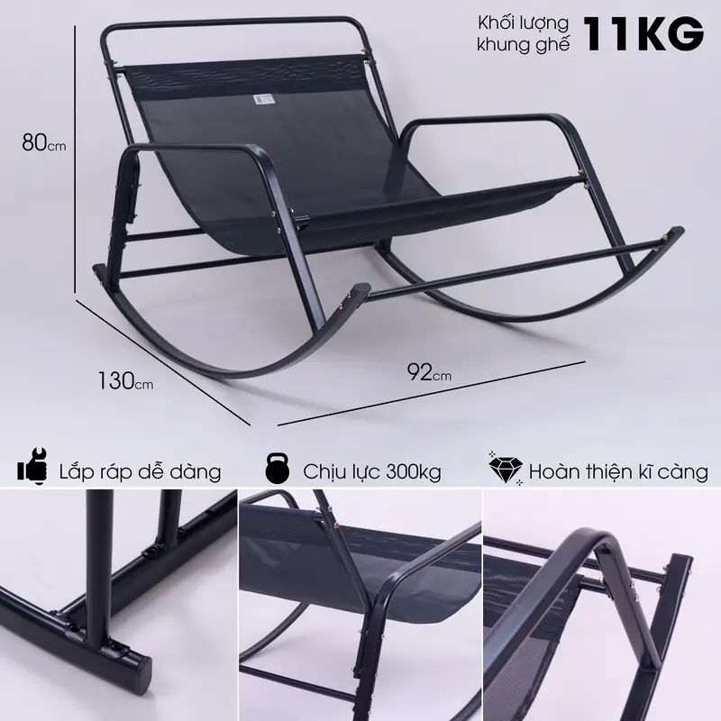 Ghế thư giãn bập bênh 2 người Minh Phát khung thép 2.0 mm đệm nặng 4kg, ghế bập bênh cho mẹ bỉm, ghế ban công, ghế ru con ngủ, ghế ban công, ghế sofa, ghế tựa cho mẹ bỉm, ghế ru con ngủ ghế  bập | BigBuy360 - bigbuy360.vn