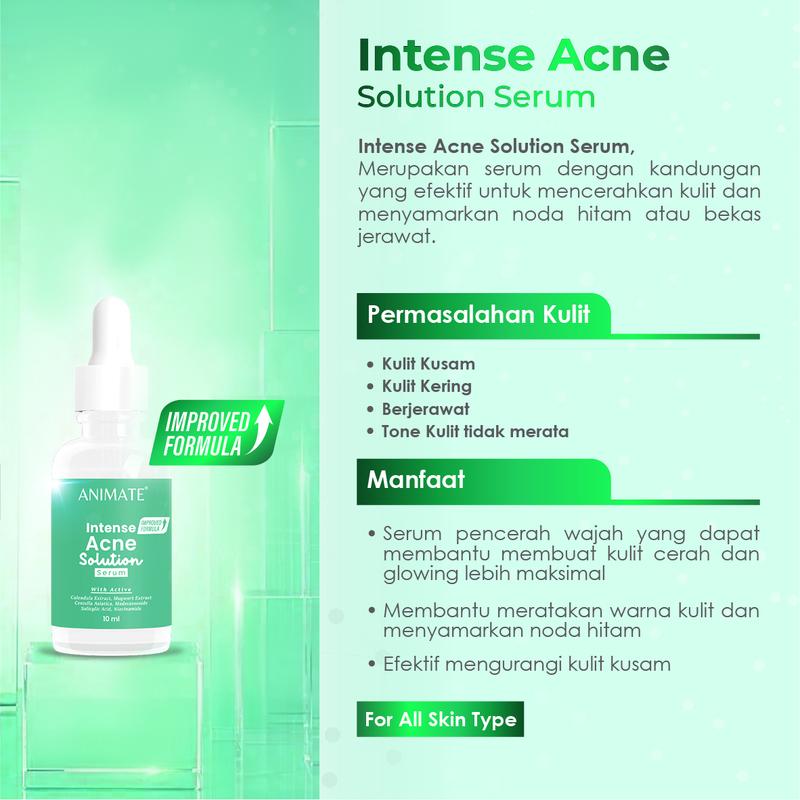 Animate Intense Acne Solution Series 5in1 | Paket Skincare Perawatan Jerawat 4
