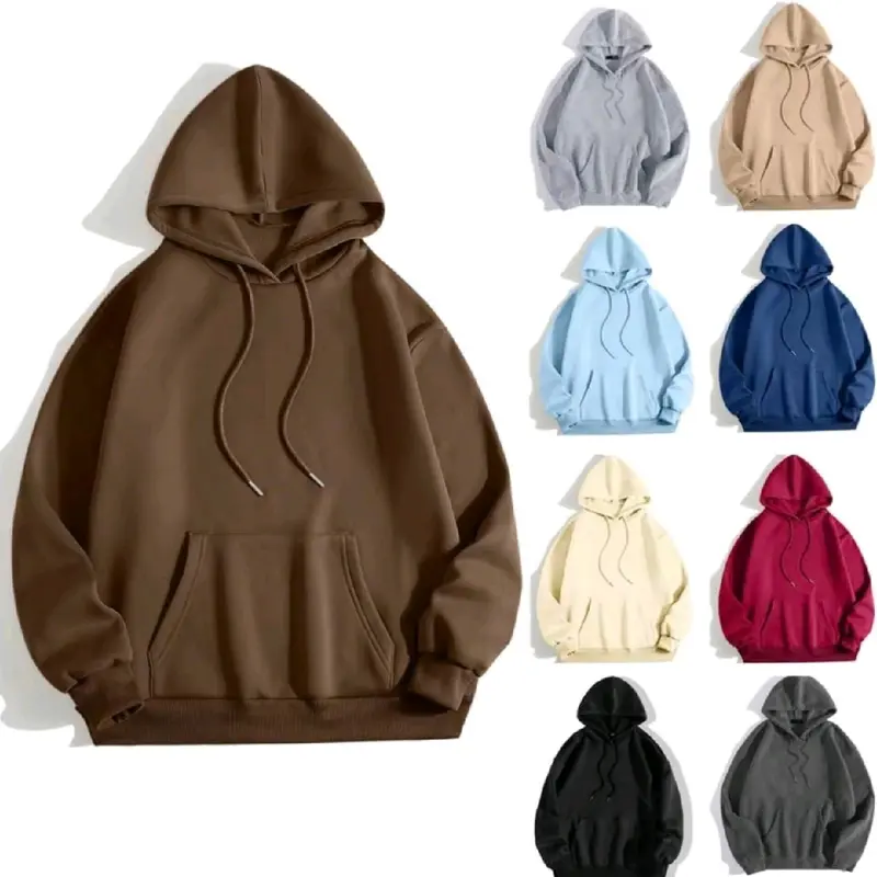 áo hoodie  nỉ nữ trơn. form rộng  túi mũ dây rút Nữ Women Top 6