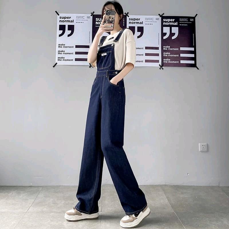 Jumpsuit Overall jeans wanita jeanswash Panjang 1