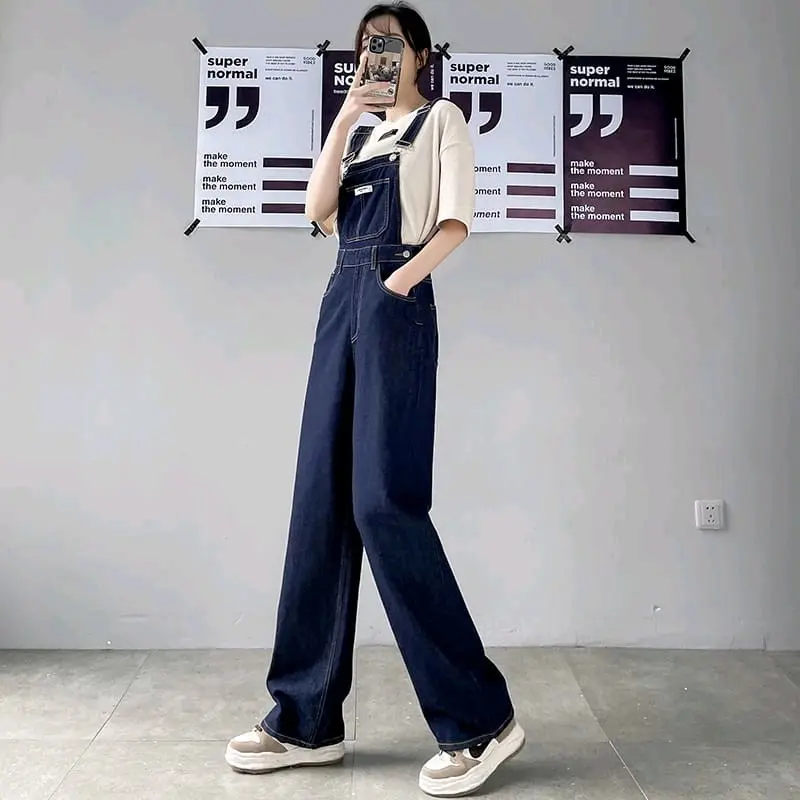 Jumpsuit Overall jeans wanita jeanswash Panjang 1
