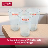 Gambar ASVITA Gelas Tradisi 400 ML - 6 PCS Food Grade Wadah Minum GAT 400 dari ASVITA Plastic Indonesia Kota Tangerang 5 Tokopedia