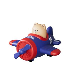 Unbreakable Friction Airplane - Push & Go Toy with Flexible Wings for 18M+ Toddlers (Aviation Theme)