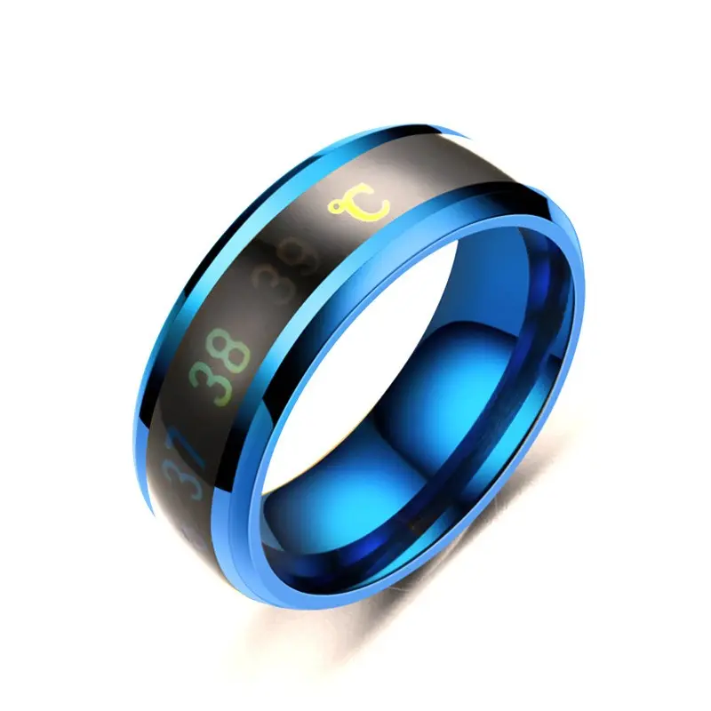1pc Fashion Body Heat Intelligent Temperature Colorshift Ring For Girls And Boys