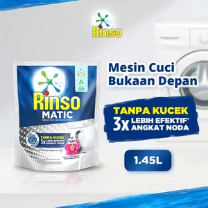 Rinso Matic Deterjen Cair Mesin Cuci Bukaan Depan 1.45 L-[LAUNDRY MAJAPAHIT]