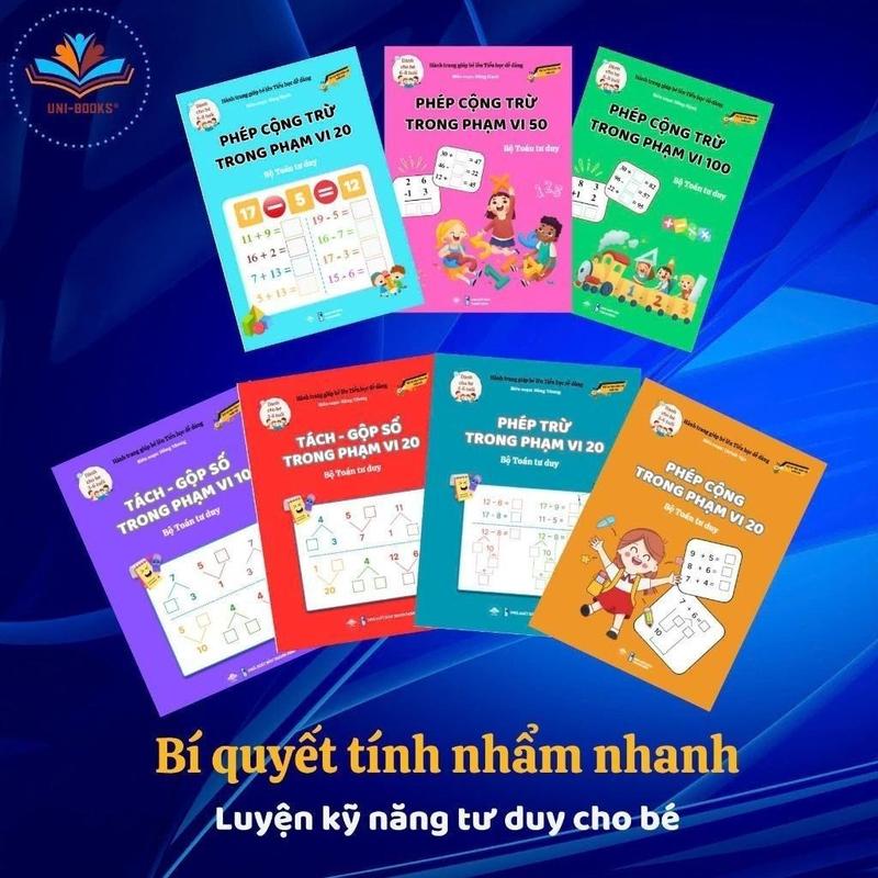COMBO 7 Quyển Sách Toán Phát Triển Tư Duy Môn Toán Cho Bé-Giúp Bé Tự Tin Học Môn Toán Tiểu Học