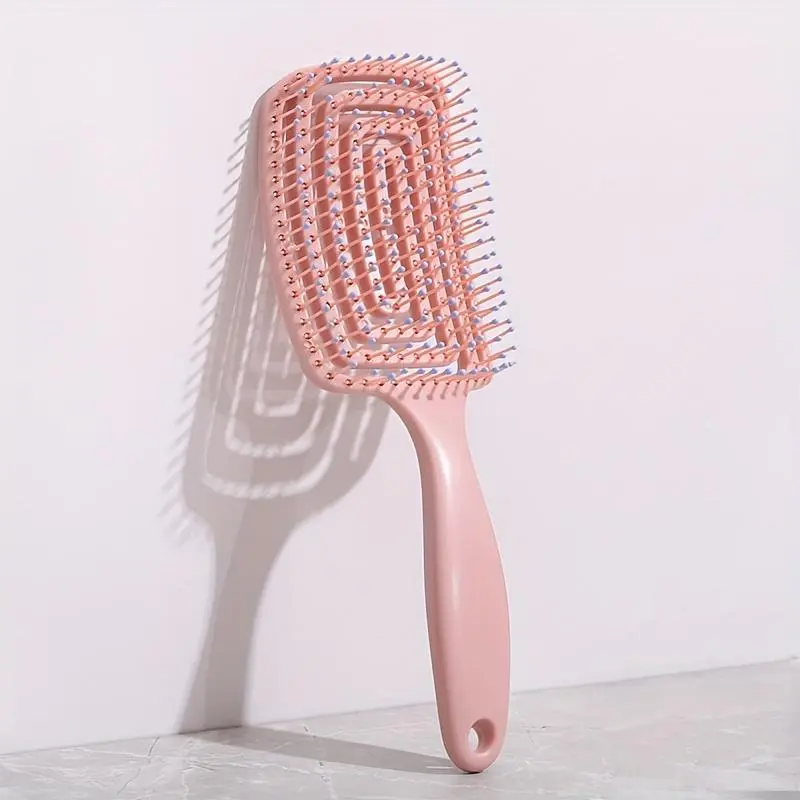 Hollow Out Detangle Hair Brush, Heatless Fluffy Hair Massage Comb, Knot Removal and Styling Comb, Vented Scalp Massage Comb, Professional Styling Hair Brush for Men Women, Girls Gifts, Curly Hair Brush,wide Tooth Comb, Soft Bristle