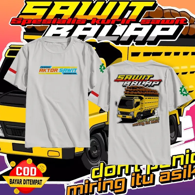 ARTAKAOS -  T-Shirt Kaos Distro Mobil Truk Sawit Balap | Kaos Driver Muda  | BAJU KAOS DISTRO CANTER MANIA | Kaos Driver Muda Terbaru 2023 | Kaos Aktor Jalanan | Baju Kaos Driver Sawit | Kaos Lengan Pendek pria Cocok untuk Pria & Wanita 1