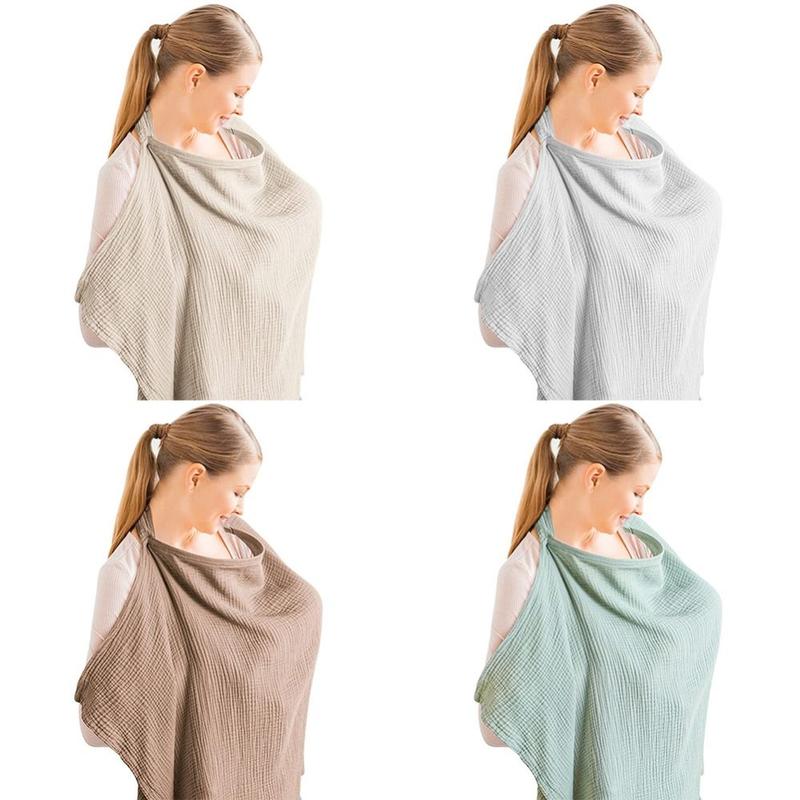 Product Introduction of Portable Gauze Mother Outing Breastfeeding Cover Breathable Arch Neckline Outdoor Privacy Cover Adjustable Halter Neck Baby Feeding Nursing Covers Breastfeeding 20