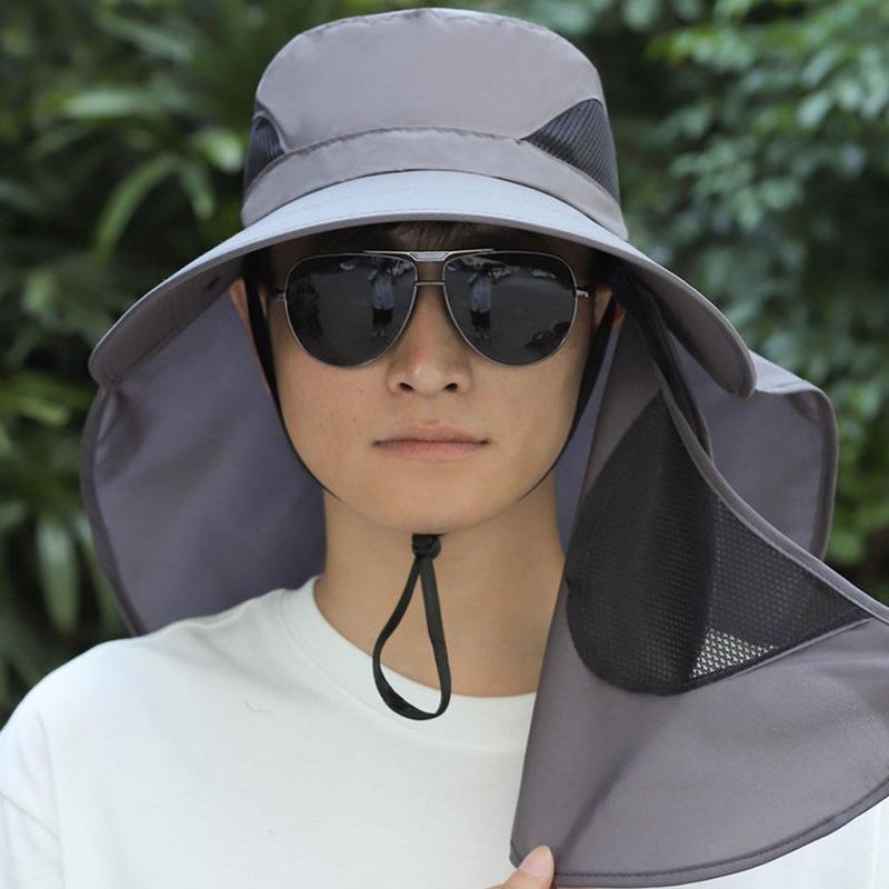 Product Introduction of Topi pelindung matahari luar untuk lelaki dan wanita, pelindung matahari bertepi lebar, topi memancing cepat kering untuk musim panas, topi larian dan memancing luar, 1 helai 39