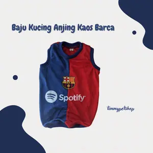 Baju Kucing Anjing Kaos kecil Barcelona