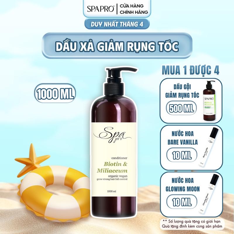 [MUA 1 TẶNG 3] Dầu Xả 1000ml Chăm Sóc Tóc Biotin Thực Vật SPAPRO dầu gội dầu gội nữ