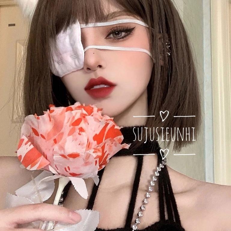 Băng bông che mắt màu trắng phong cách manga Nhật Bản cá tính/ bịt mắt anime, cosplay 3