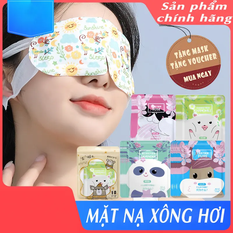 COMBO 30 Mặt Nạ Mắt Chườm Nóng Xông Hơi Thư Giãn - Mẫu Gấu M03