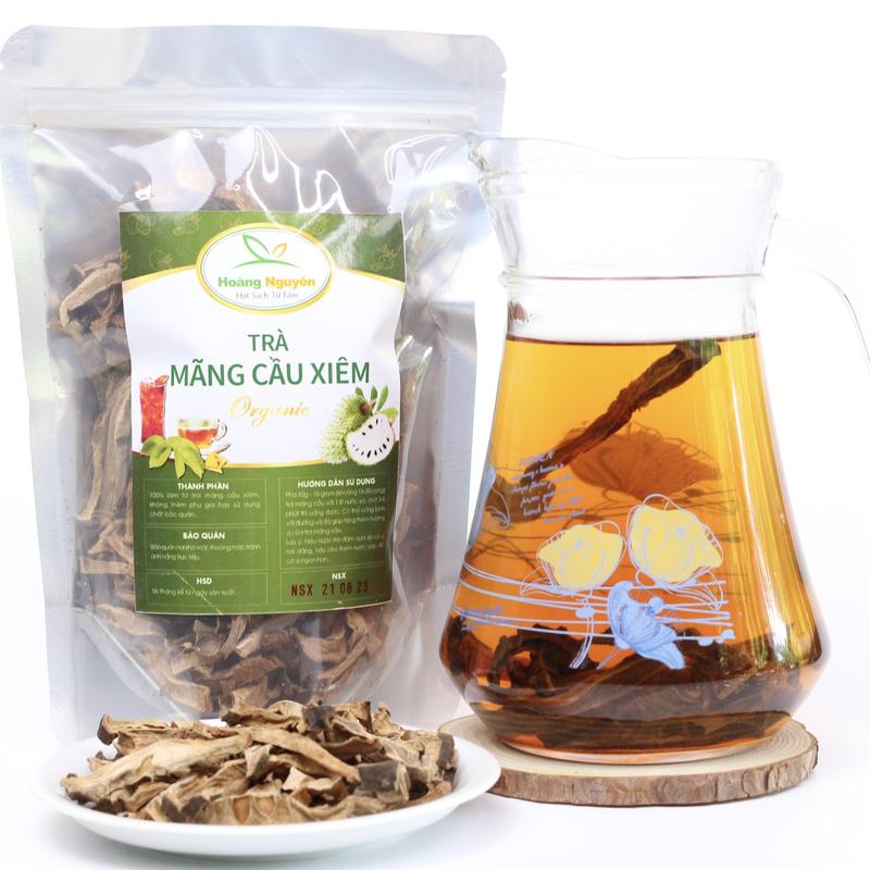 Trà Mãng Cầu Xiêm Sấy, Trà Mãng Cầu Khô HOÀNG NGUYÊN, đóng gói 250g cả bì. Hữu cơ Không đường Tự nhiên Nước Trà Tea Chè Chua