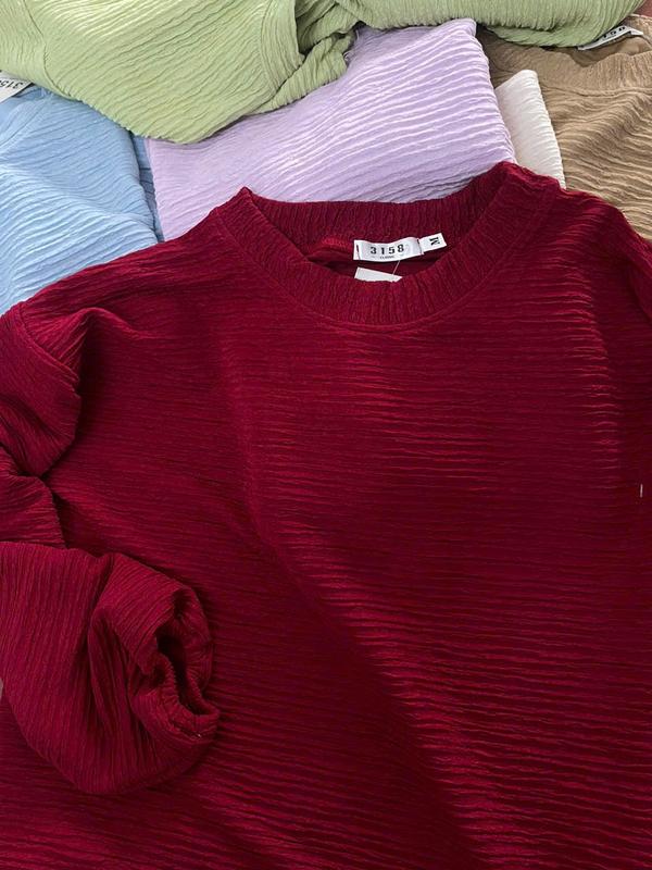 Áo dài tay bo chun chất kẻ mịn 10 màu pastel peonyb - Thun sweater form rộng oversize bigsize mặc thu đông kiểu dáng bánh bèo tiểu thư hotgirl phong cách hàn quốc nữ đẹp