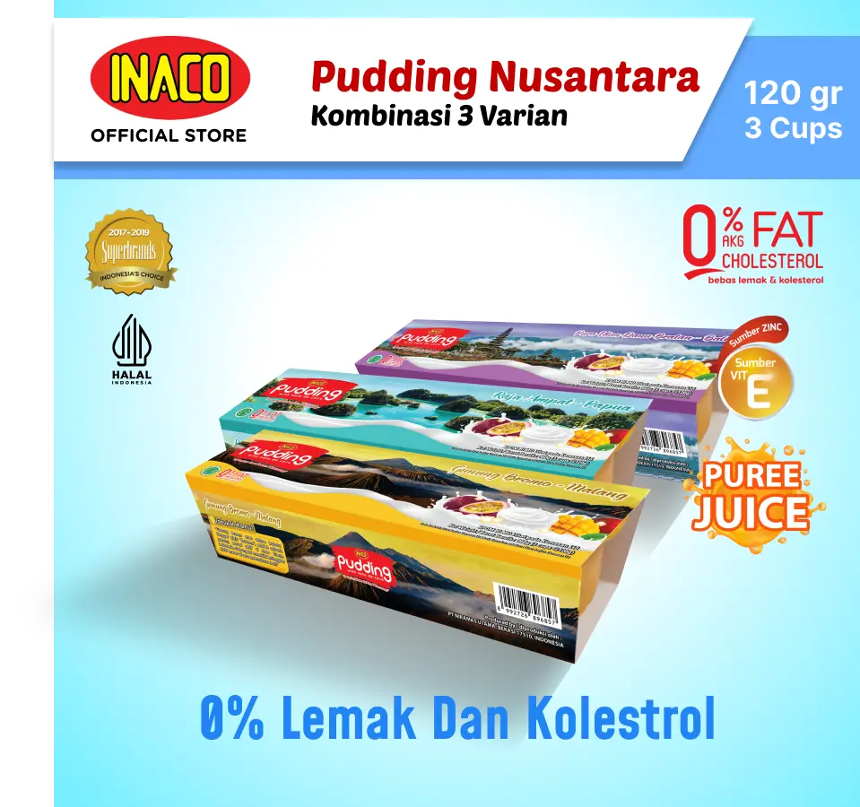 INACO Pudding Nusantara 3 Varian 120gr