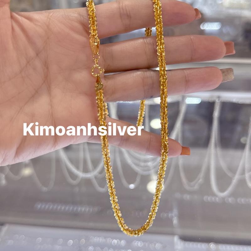 Dây chuyền xoắn hoa mai size 1c5