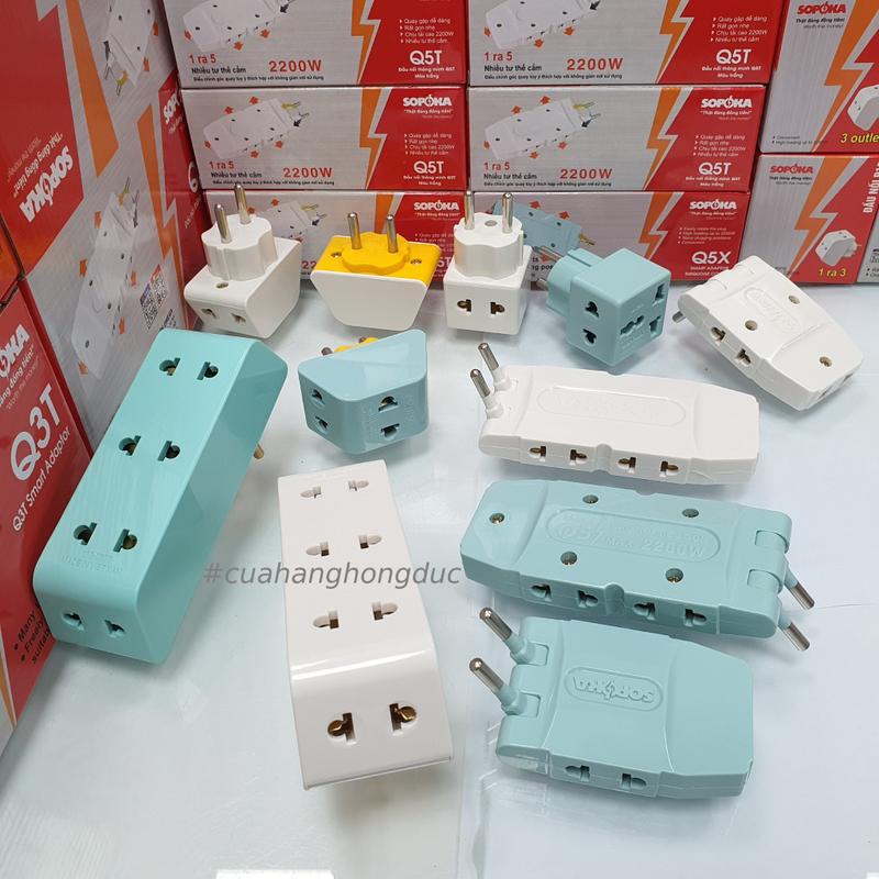 Phích cắm điện chia 2 chia 3 chia 5 P11 P12 P15 Q3 Q5 P25 SOPOKA