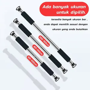 BG SPORT Pull Up Bar Door Iron Gym Alat Fitness Doorway Bar Outdoor - Baja Berkualitas Premium, Panjang 60-100cm DB60 pullbar  wannafit