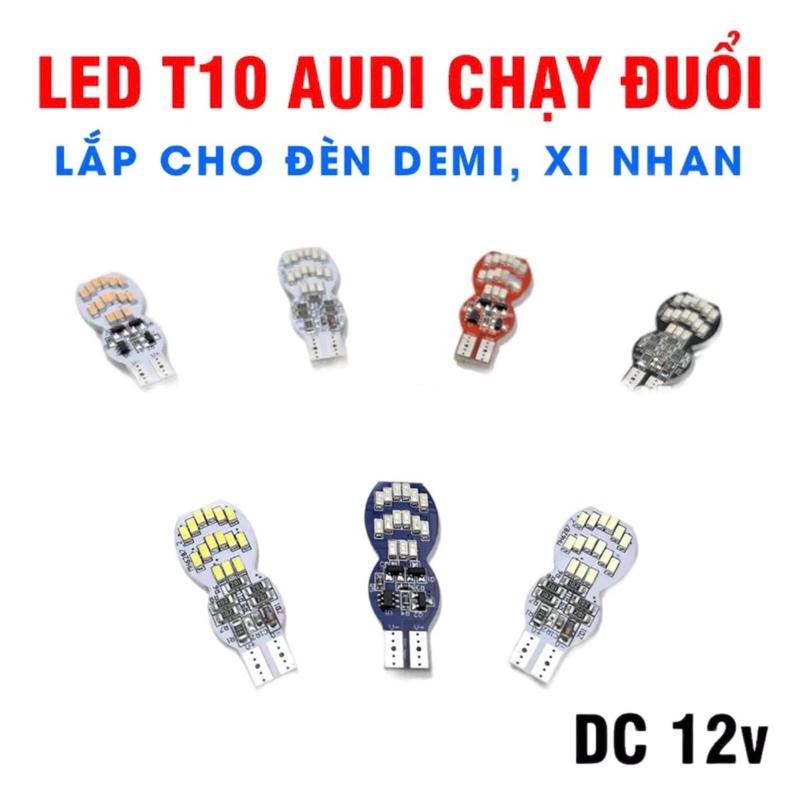 Đèn Led Xi Nhan Audi 7 Màu Nhấp Nháy Wave Dream Sirius Winner Exciter Chân T10 Phụ Kiện Phụ Tùng