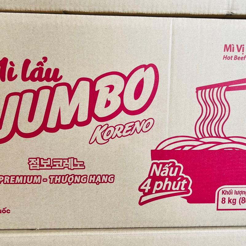 Mì lẩu JUMBO Koreno : Thùng 8kg 80gói x 100g HÀNG CHÍNH HÃNG
