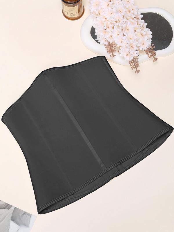 Women's Solid Color Zipper Front Waist Trainer, High Stretch Tummy Control Shaper, Waist Cincher for Women, Shapewear Belt for Daily Wear, Shape Clothing 1