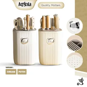 Angola Shop Rak Pisau Sendok Elegan & Minimalis E36 Knife Rack / Tempat Sendok Pisau Serbaguna Alat Dapur Multifungsi Plastik Kitchenware