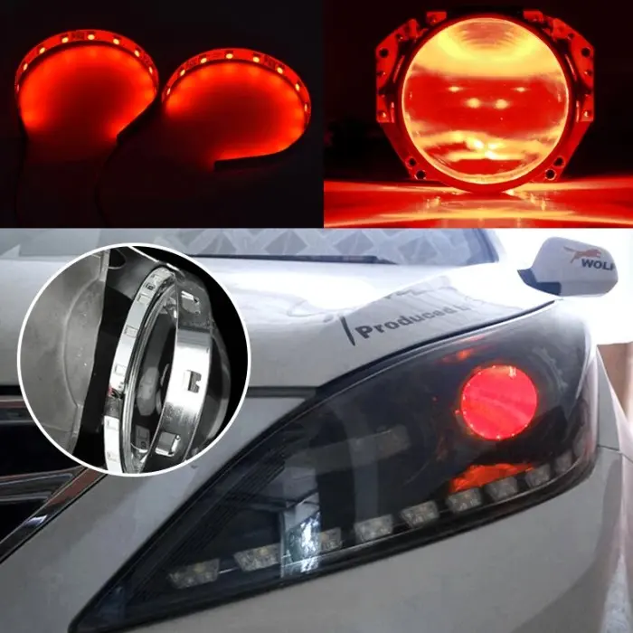 iSUN Lampu Demon Eyes Devil Eyes RGB App BILED Proji Universal DC9-36V 3