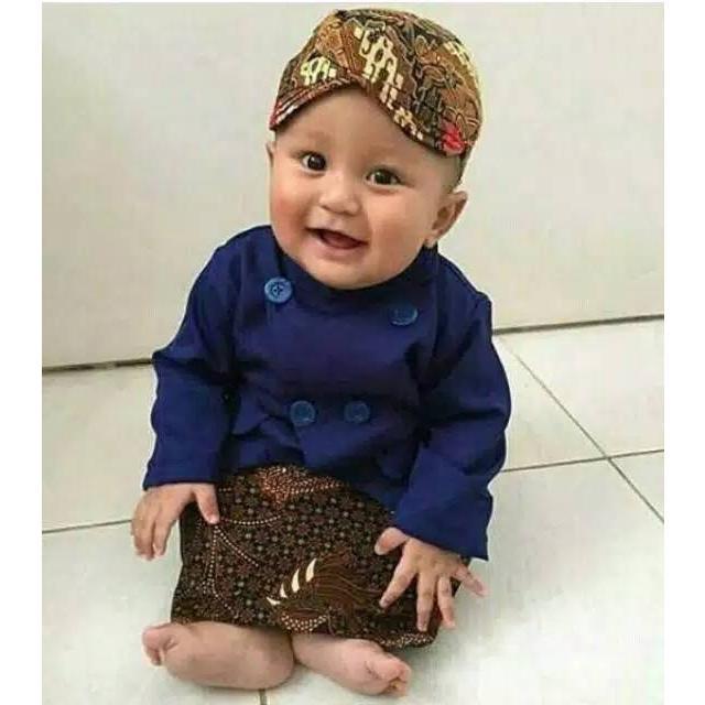 COD!!! Setelan Beskap Anak + Celana Batik / Jarik Instan Coklat + Blangkon Solo (Ukuran Bayi 0 Tahun Sampai SD) #PAKAIAN ADAT JAWA# #TEDAK SITEN# #BISA BAYAR DI TEMPAT# 5