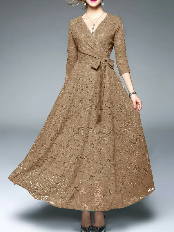 Baju Panjang Wanita Maxi Brukat Icha Plain 0