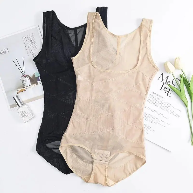 Thin One-piece Tummy Control Corset, Breast Supporting Butt Lifting, Large Size Slimming Tummy Controlling Body Shaping Garment
