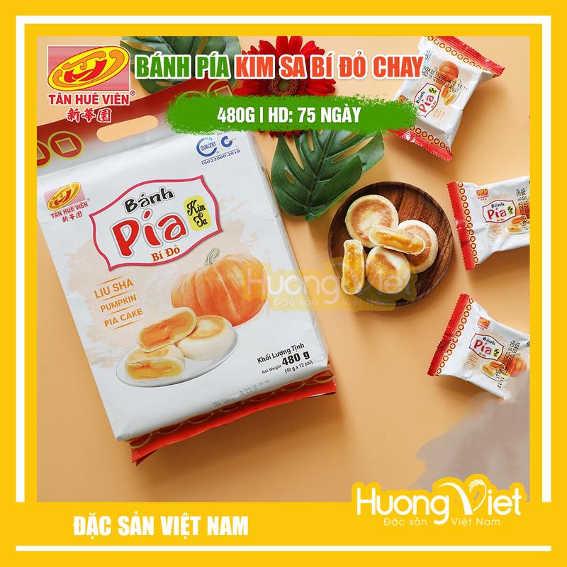 Bánh pía Chay mini 5 vị, bánh pía chay đậu xanh sầu riêng, bánh pía chay bí đỏ, bánh pía chay bắp, bánh pía chay lá dứa, bánh piá dừa gói 12 bánh mini, bánh pía Tân Huê Viên đặc sản Sóc Trăng