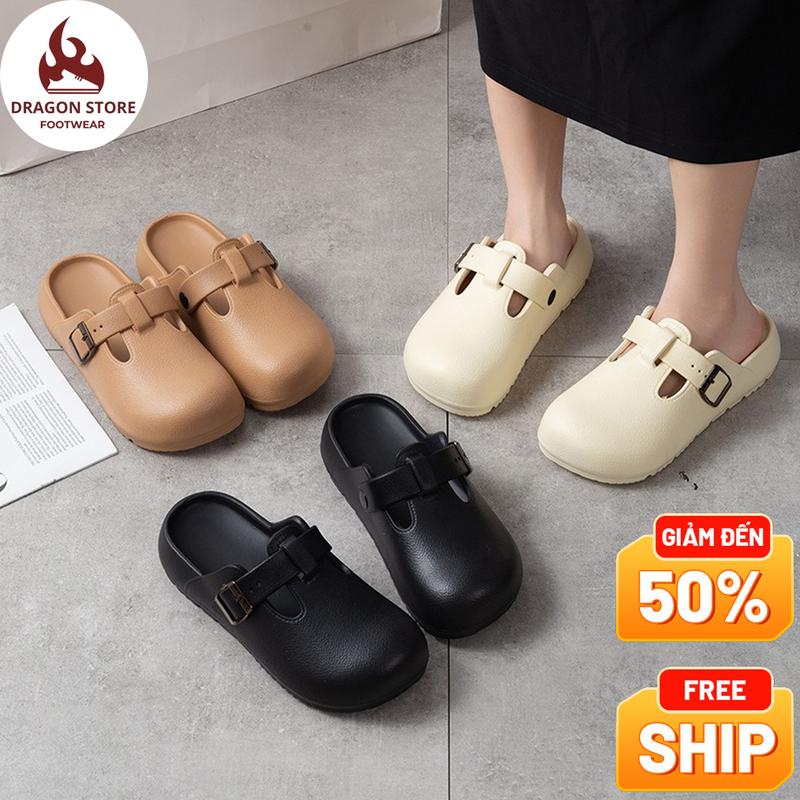 Dép sục nữ, Dép bít mũi trơn đúc nguyên khối chất liệu EVA, Giày lười nữ chống trơn trượt, giày sục nữ phong cách Hàn Quốc Women Shoes DéP giày  quảng châu dép  sục đế thấp sục  nữ dép bít mũi  bigsize dep  suc de cao giay suc  nu dép  bít đi làm
