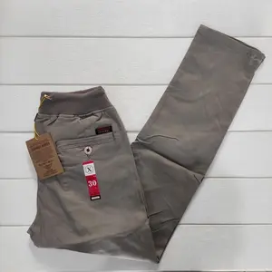 CELANA PANJANG [BIGSIZE] CHINOS PRIA PINGGANG KARET ORIGINAL PREMIUM MERK XANIAGO Rib Fit Hitam Melar