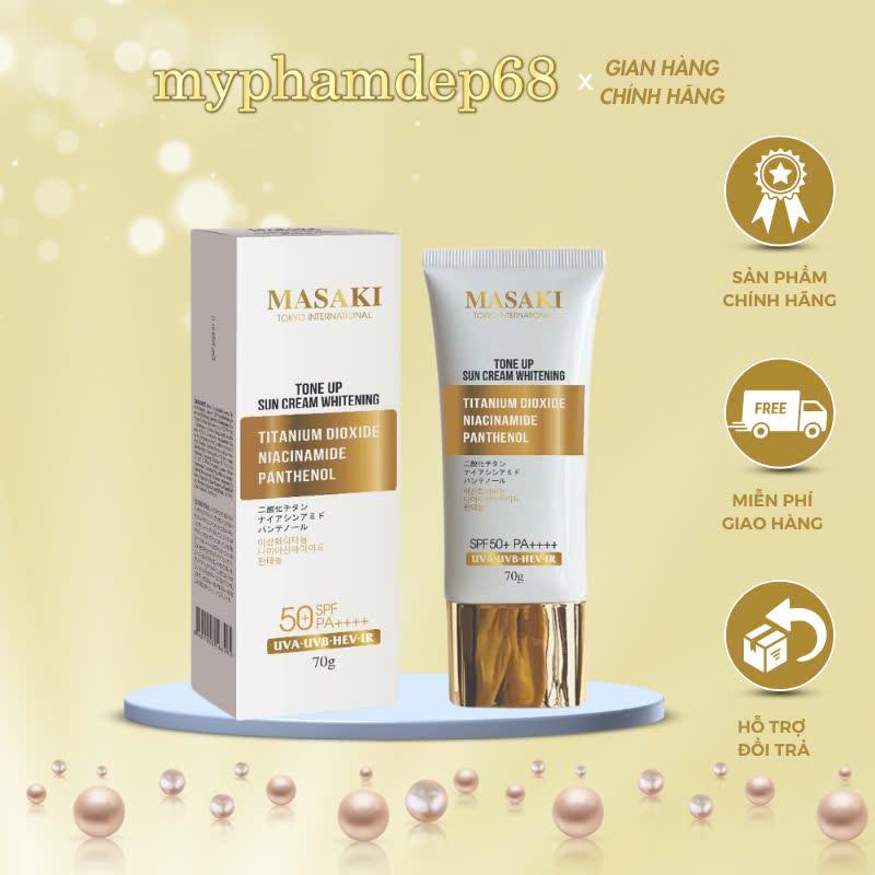 Kem chống nắng nâng tone phổ rộng MASAKI Hàn Quốc 70g