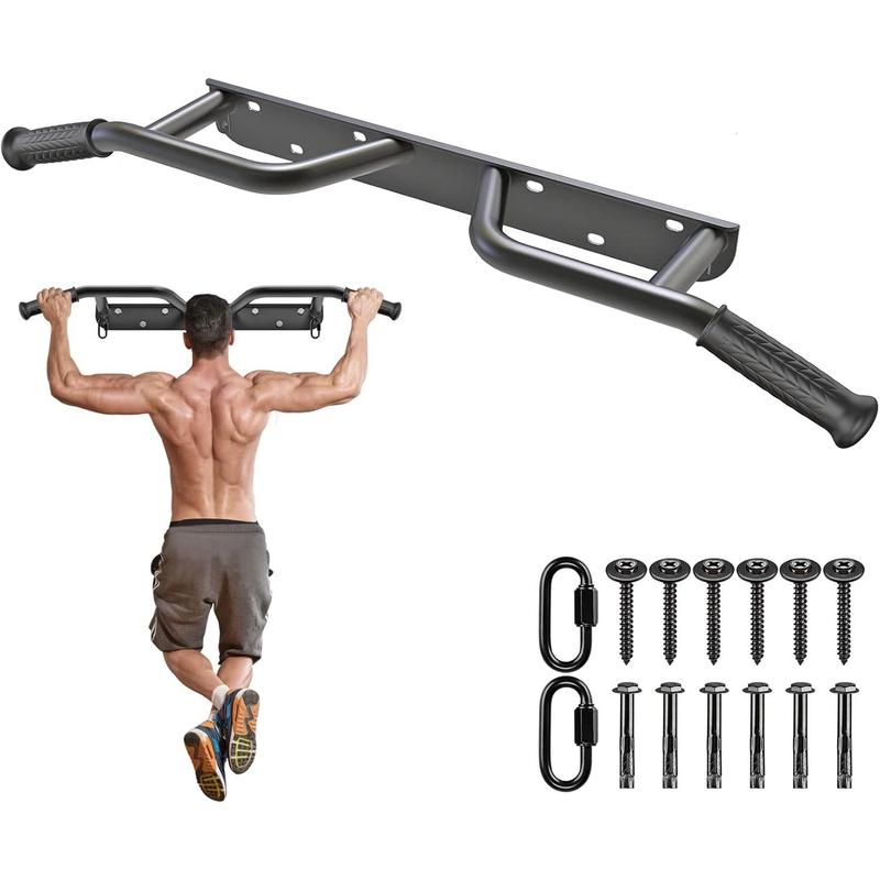 TikTok Shop Heavy Duty Wall Mounted Doorway Pull Up Bar Multifunctional Chin Up Bar Portable Fitness Door Bar Body Workout Home Gym System